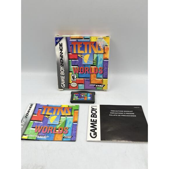 Tetris Worlds GBA Game Boy Advance Complete CIB! - Picture 2 of 16